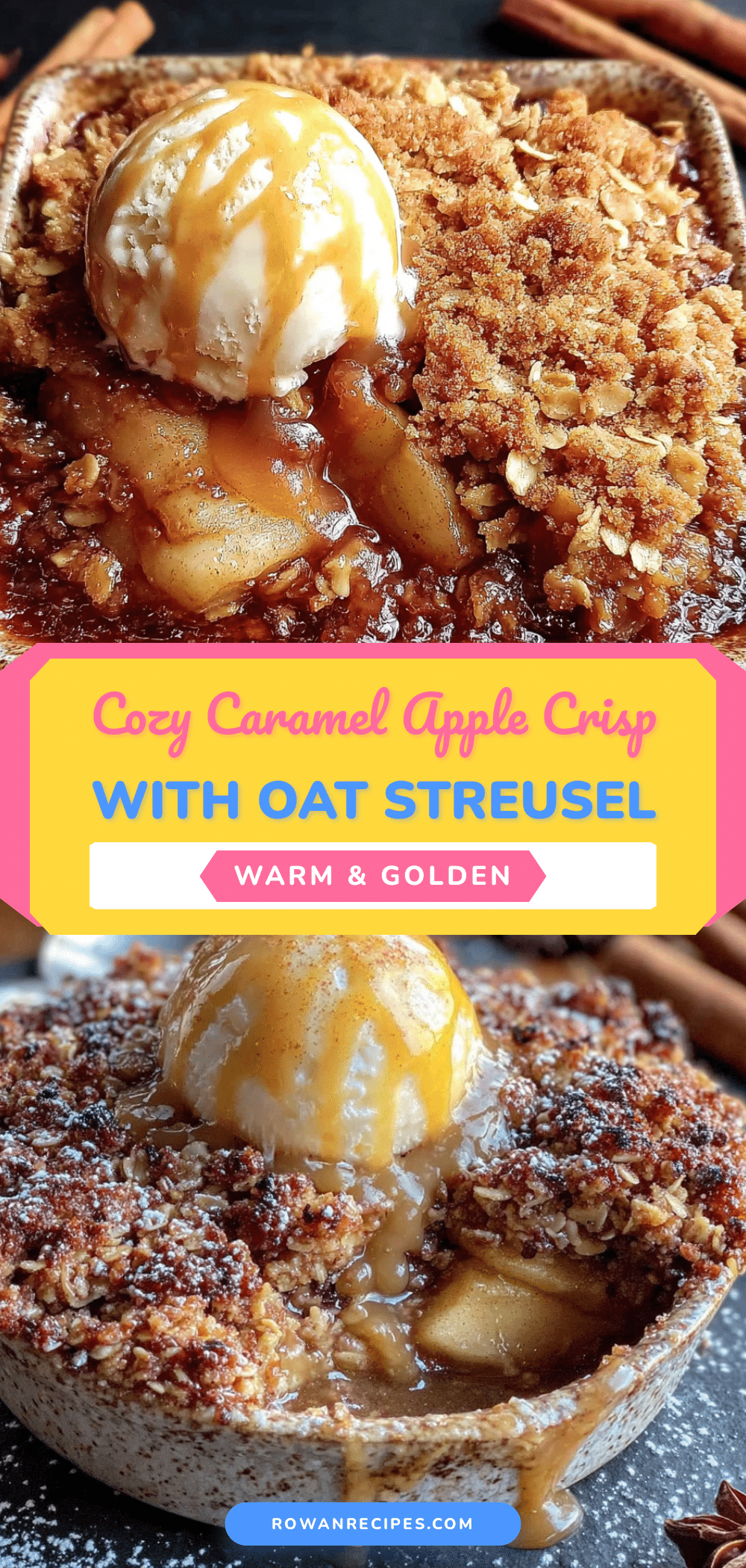 caramel apple crisp with oat streusel recipe