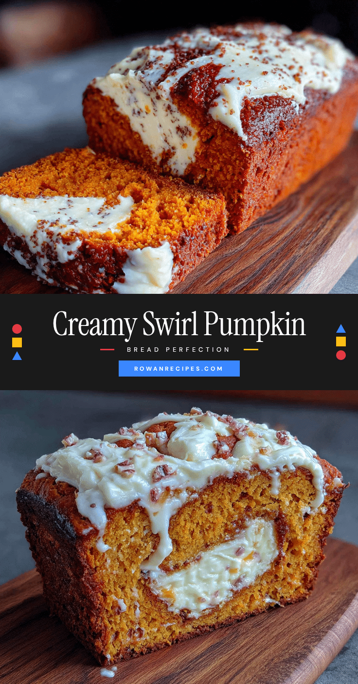 Cream cheese swirl pumpkin bread recipe
