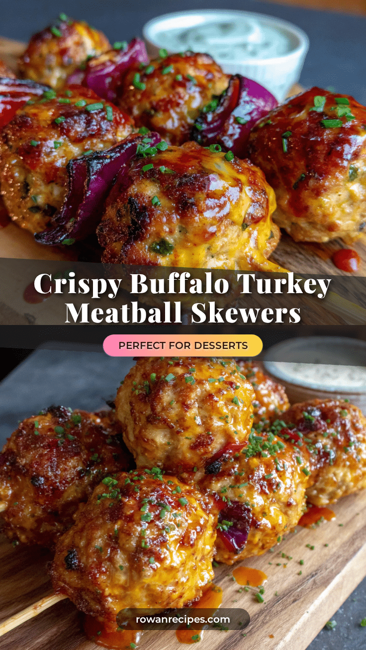 crispy buffalo turkey meatball skewers recipe