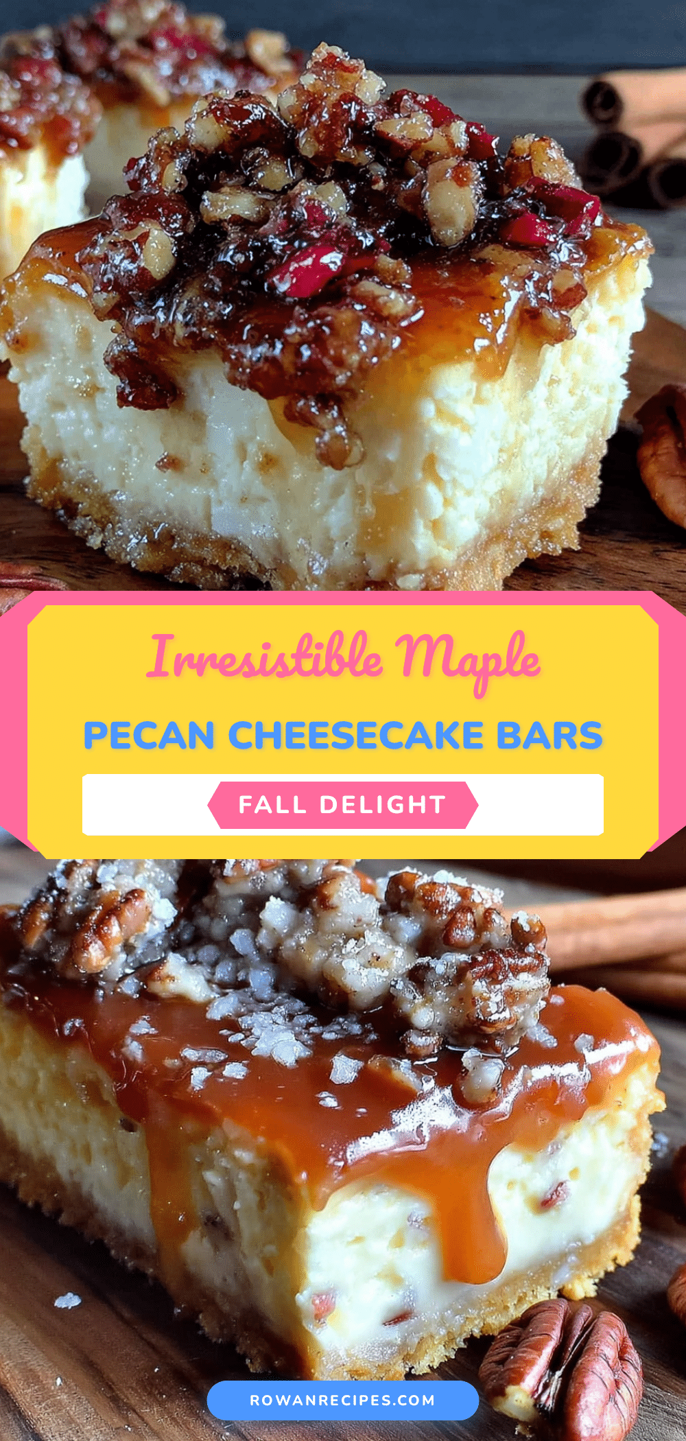 maple pecan cheesecake bars recipe