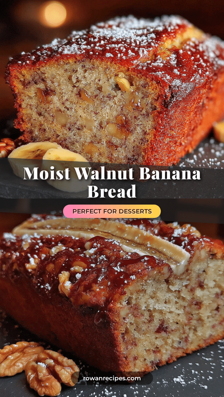 moist banana bread with walnuts recipe