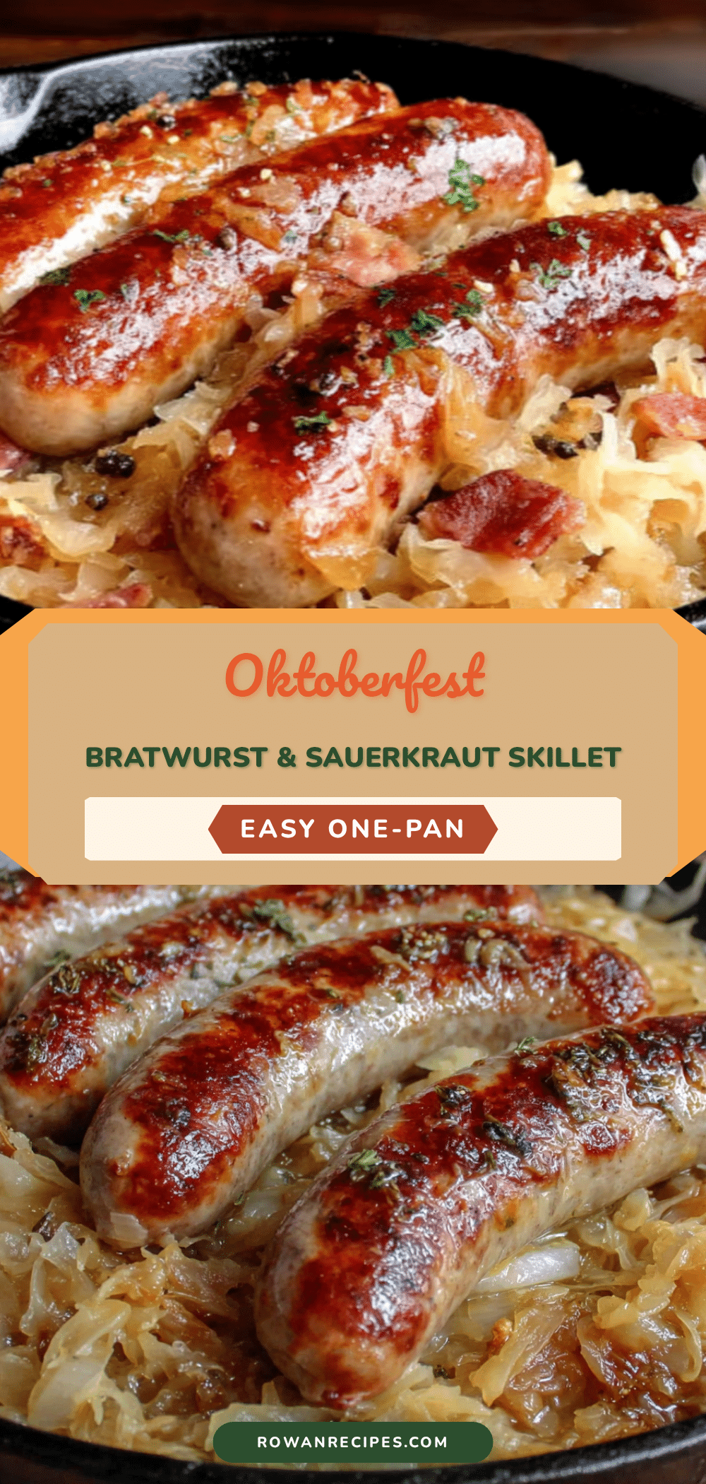 oktoberfest bratwurst and sauerkraut skillet recipe