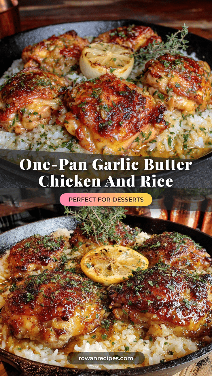 one-pan garlic butter chicken and rice recipe