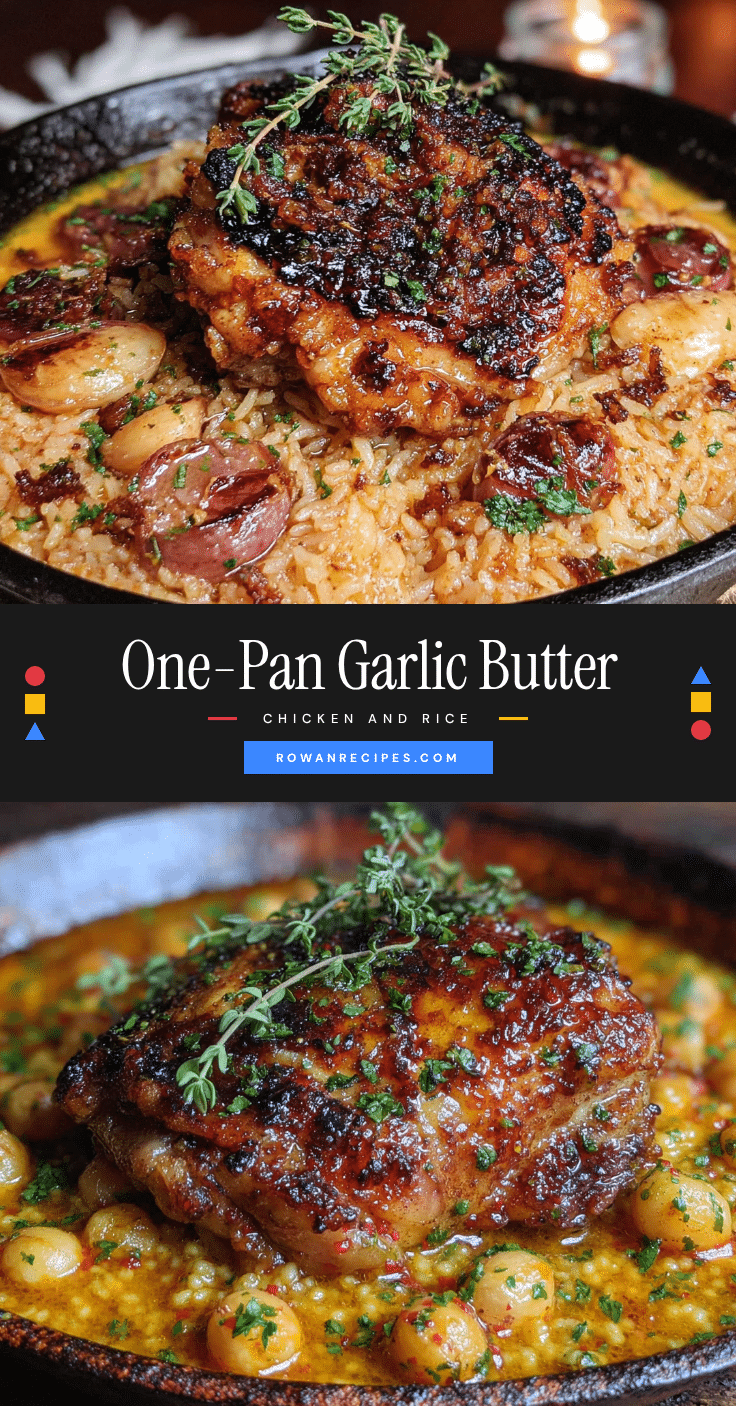 one-pan garlic butter chicken and rice recipe