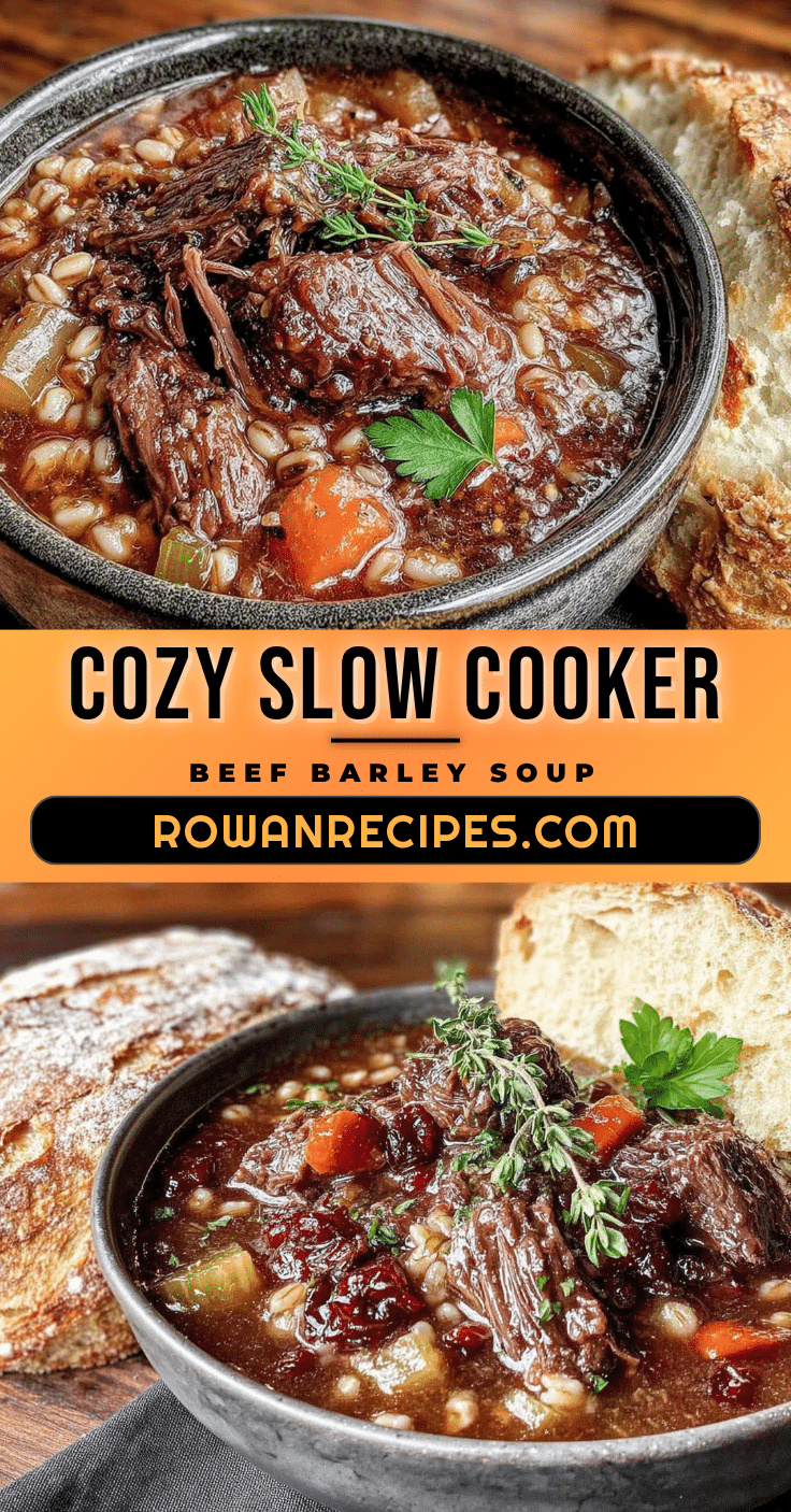 slow cooker beef and barley soup recipe