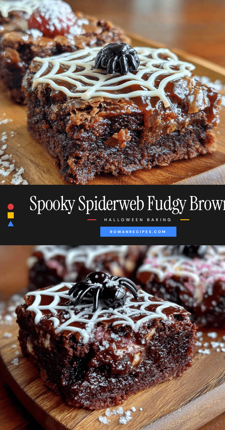 spiderweb halloween brownies recipe