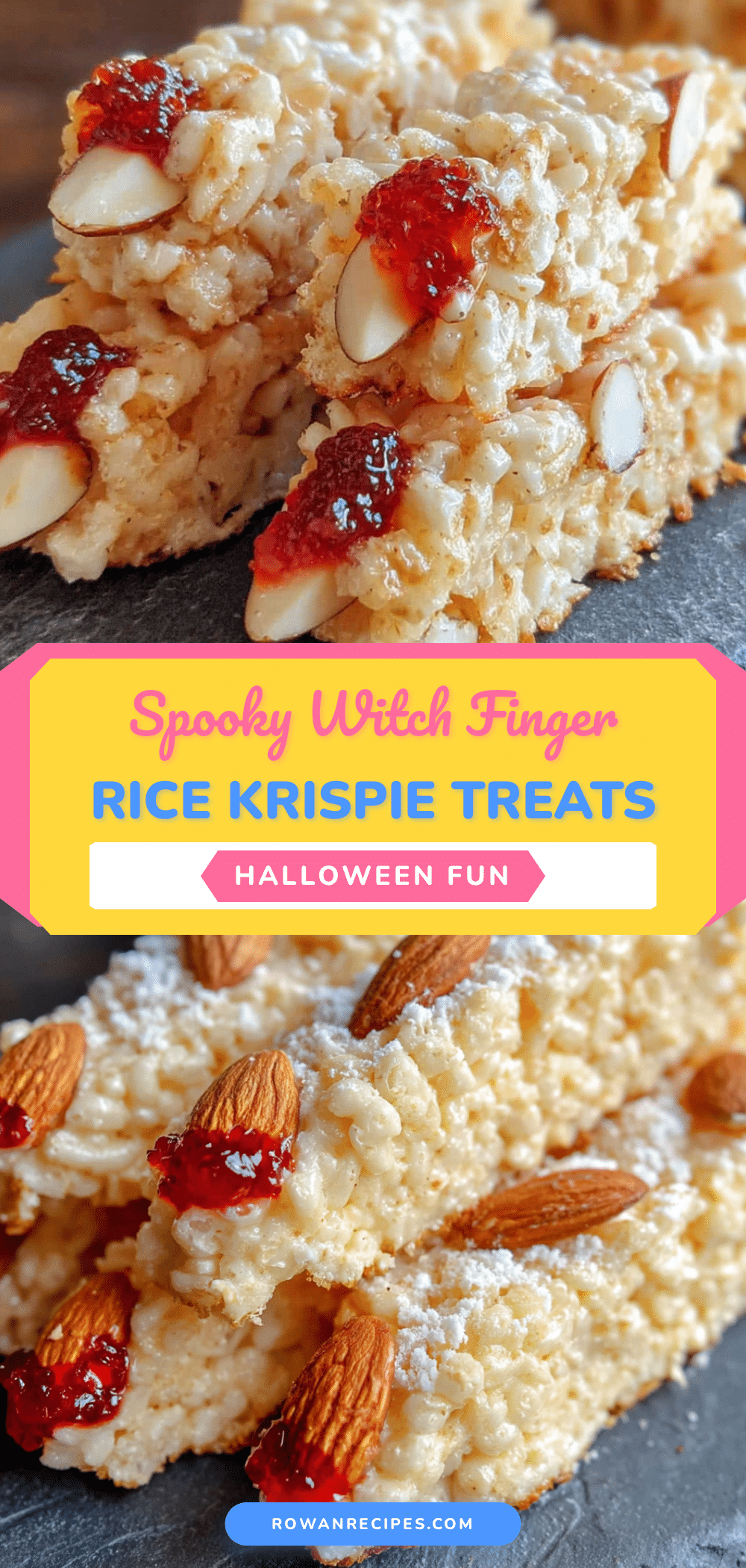 witch finger halloween rice krispie treats recipe