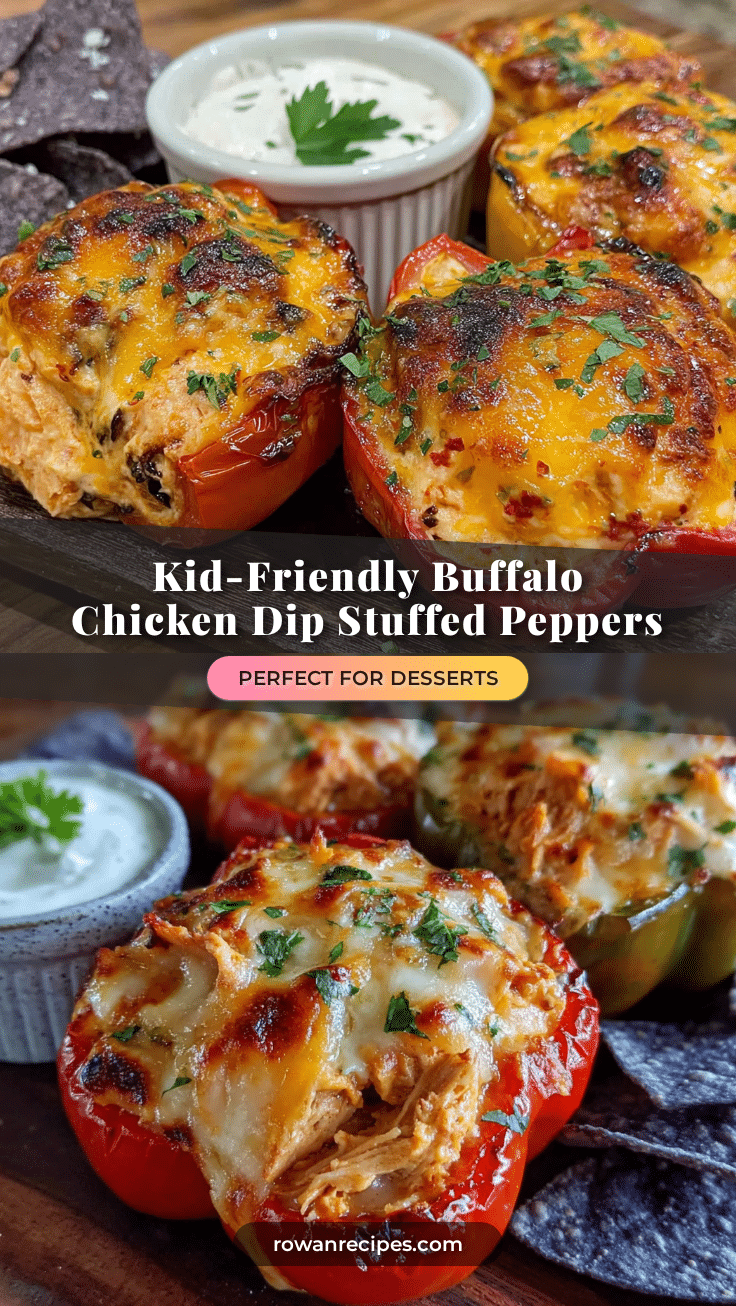 buffalo chicken dip stuffed peppers recipe