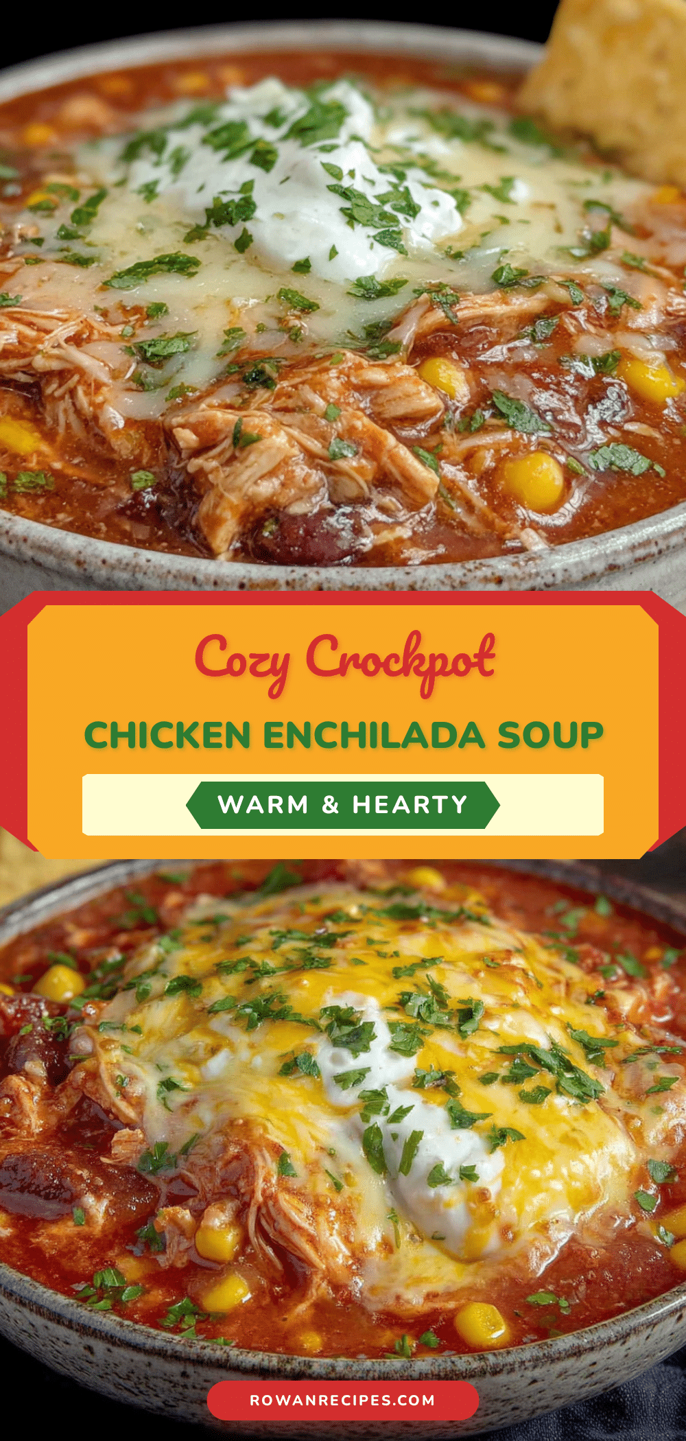 cozy crockpot chicken enchilada soup recipe