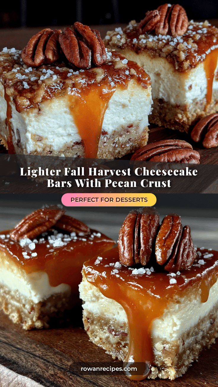 Lighter Fall Harvest Cheesecake Bars recipe