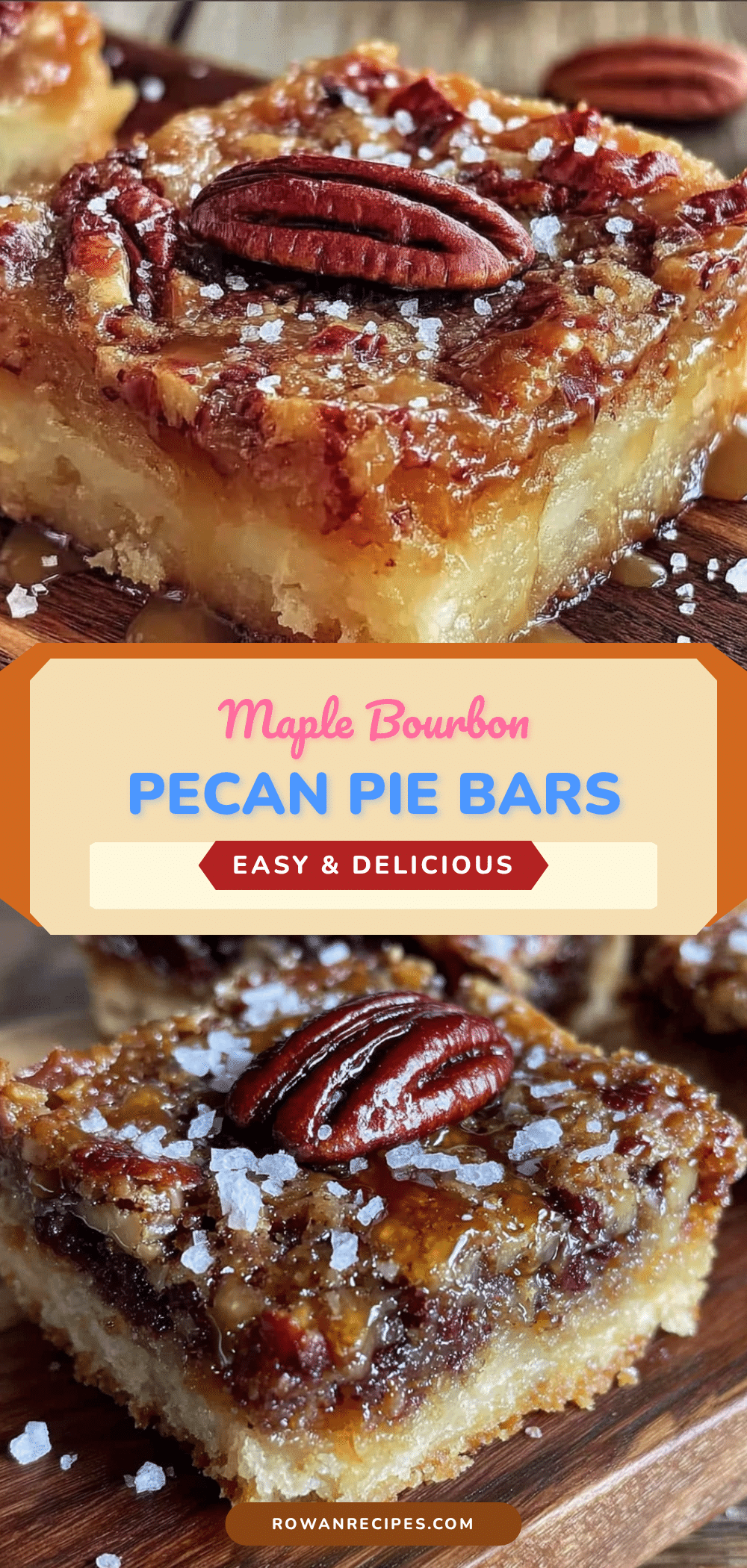 maple bourbon pecan pie bars recipe