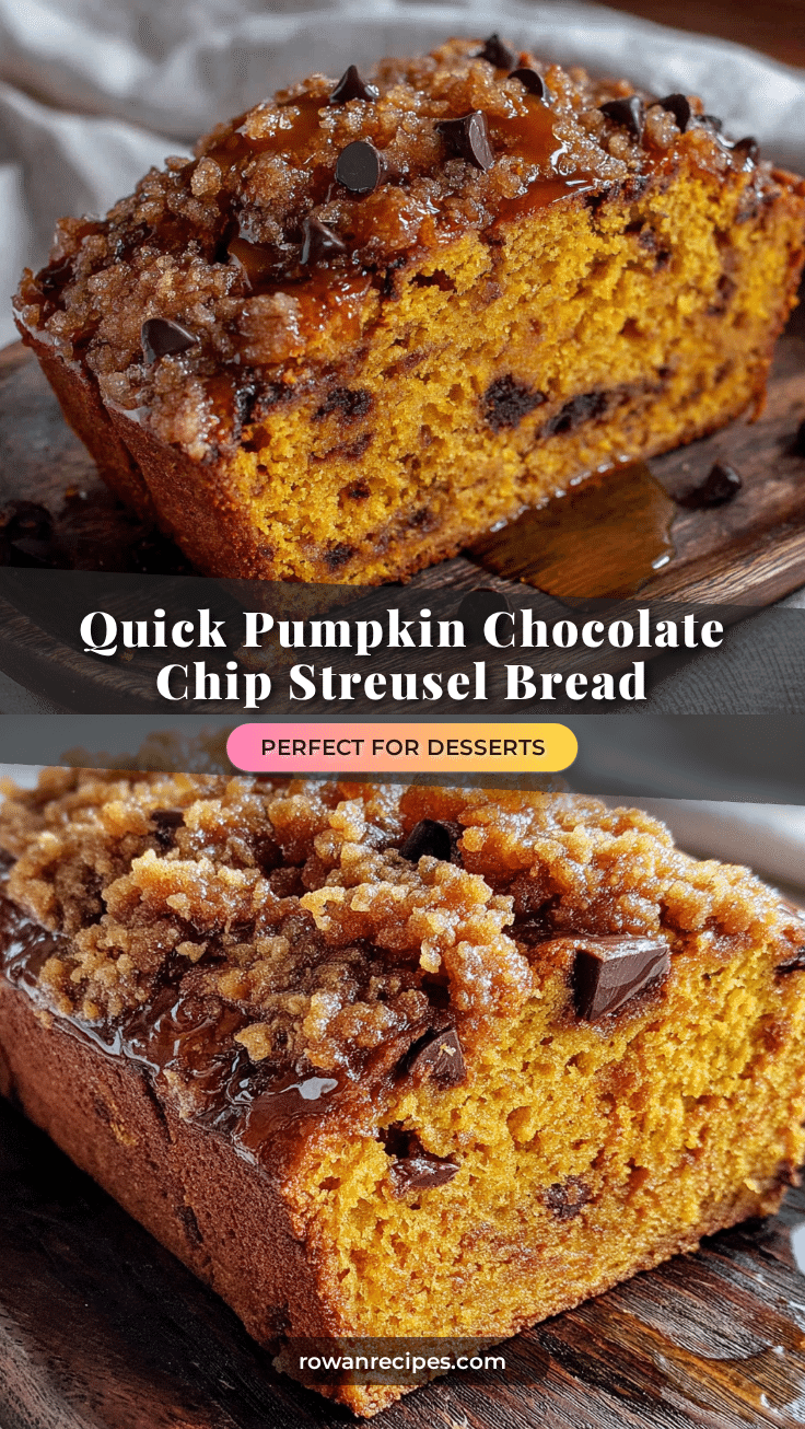 pumpkin chocolate chip streusel bread recipe