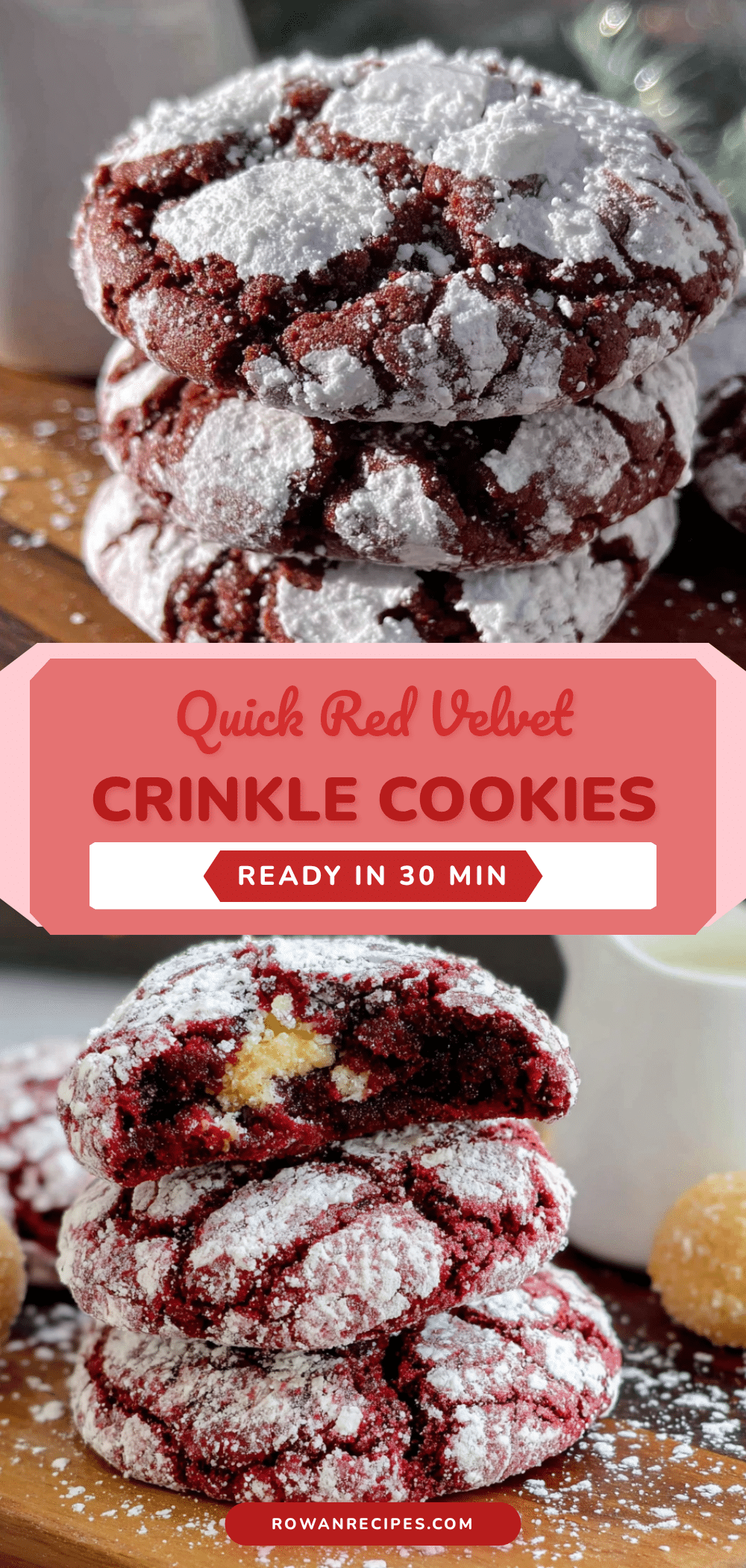 red velvet crinkle cookies recipe