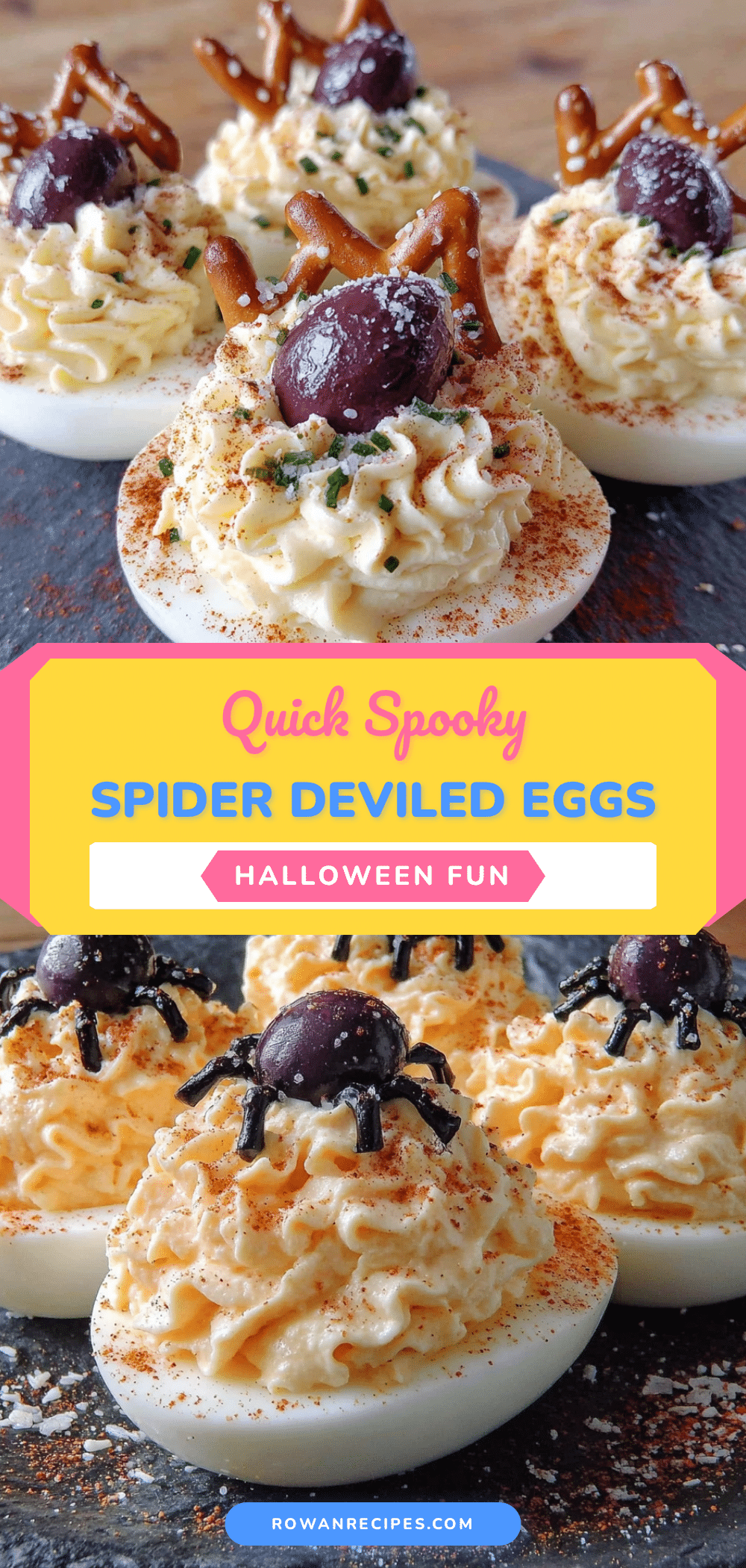 spider deviled eggs recipe