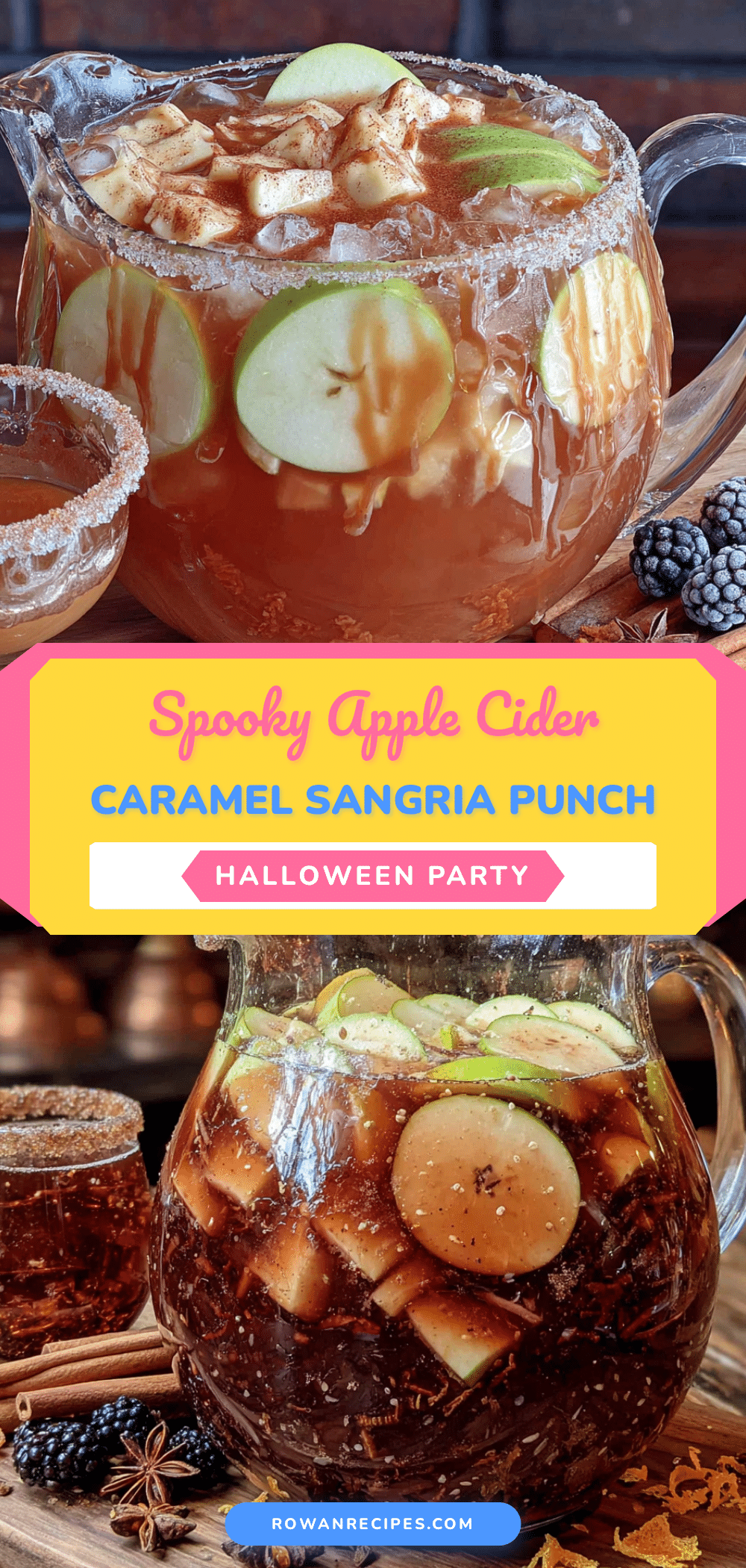 spooky apple cider sangria recipe
