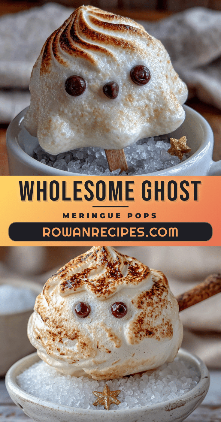 wholesome ghost meringue cookie pops recipe